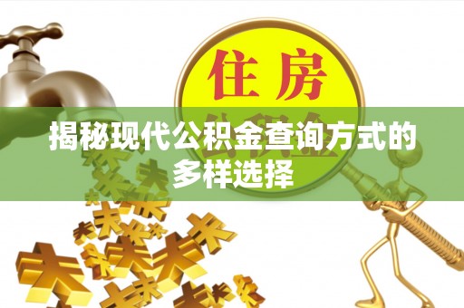 崇礼揭秘现代公积金查询方式的多样选择