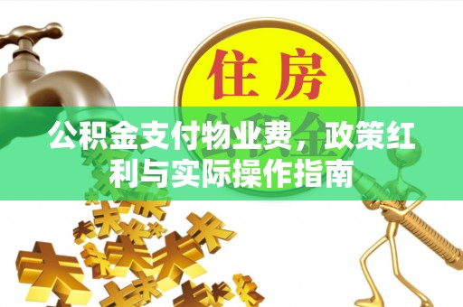 崇礼公积金支付物业费，政策红利与实际操作指南