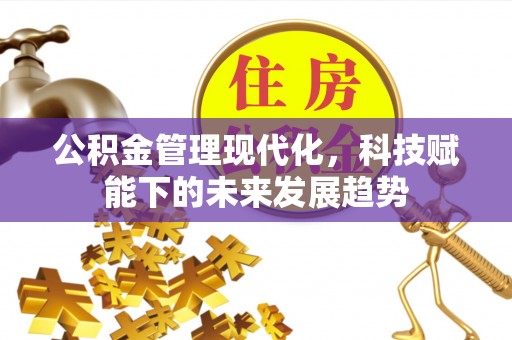 崇礼公积金管理现代化，科技赋能下的未来发展趋势