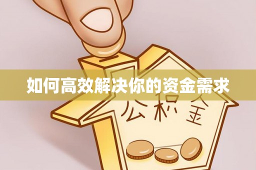 崇礼如何高效解决你的资金需求
